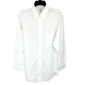 Brooks Brothers 1818 Dress Shirt 16.5 2/3 White Regent Fit Non Iron Button NWOT